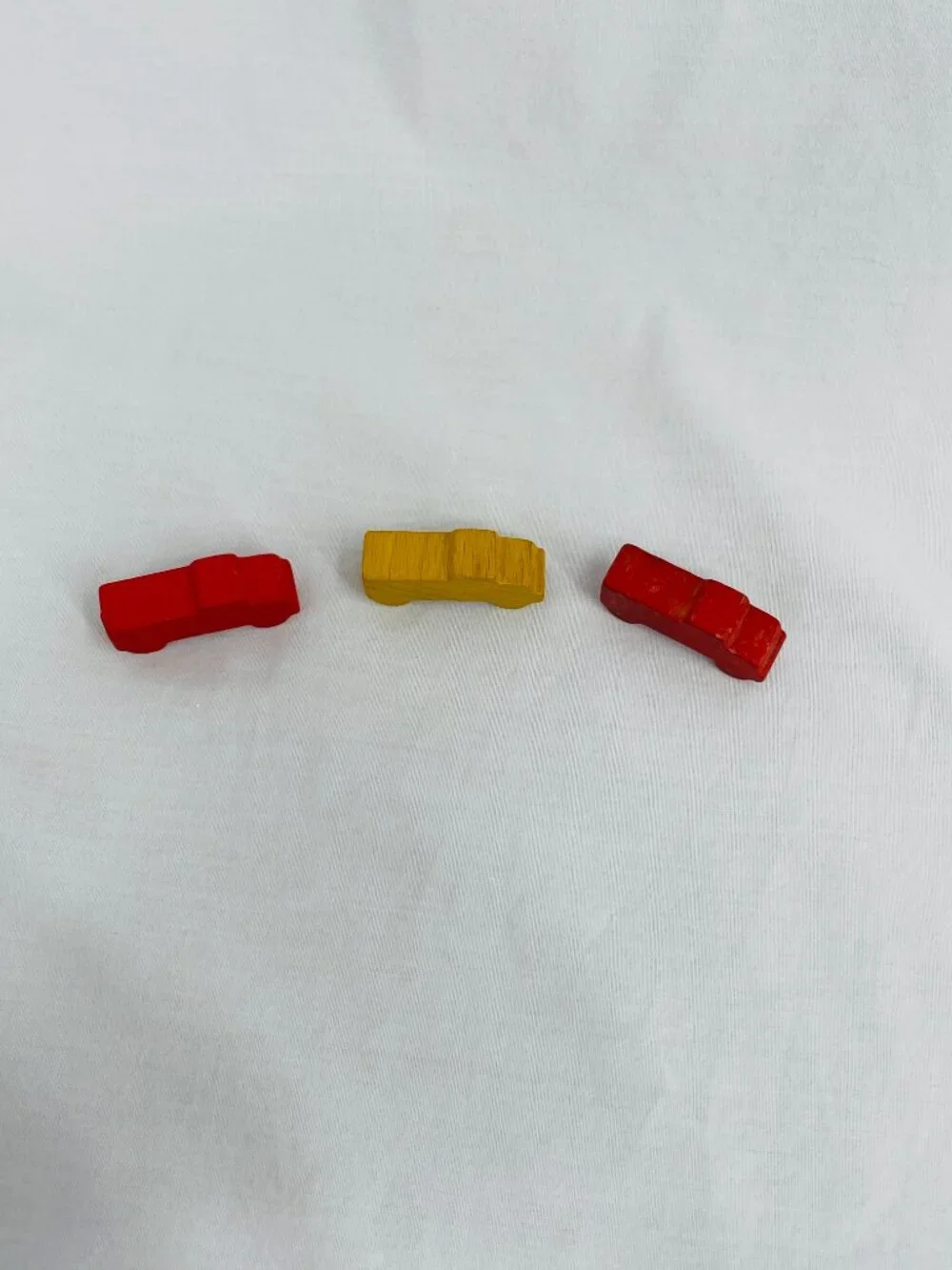 Small Handmade Meeple Wooden Vehicles Bundle (Two Cars and 3 Trucks)